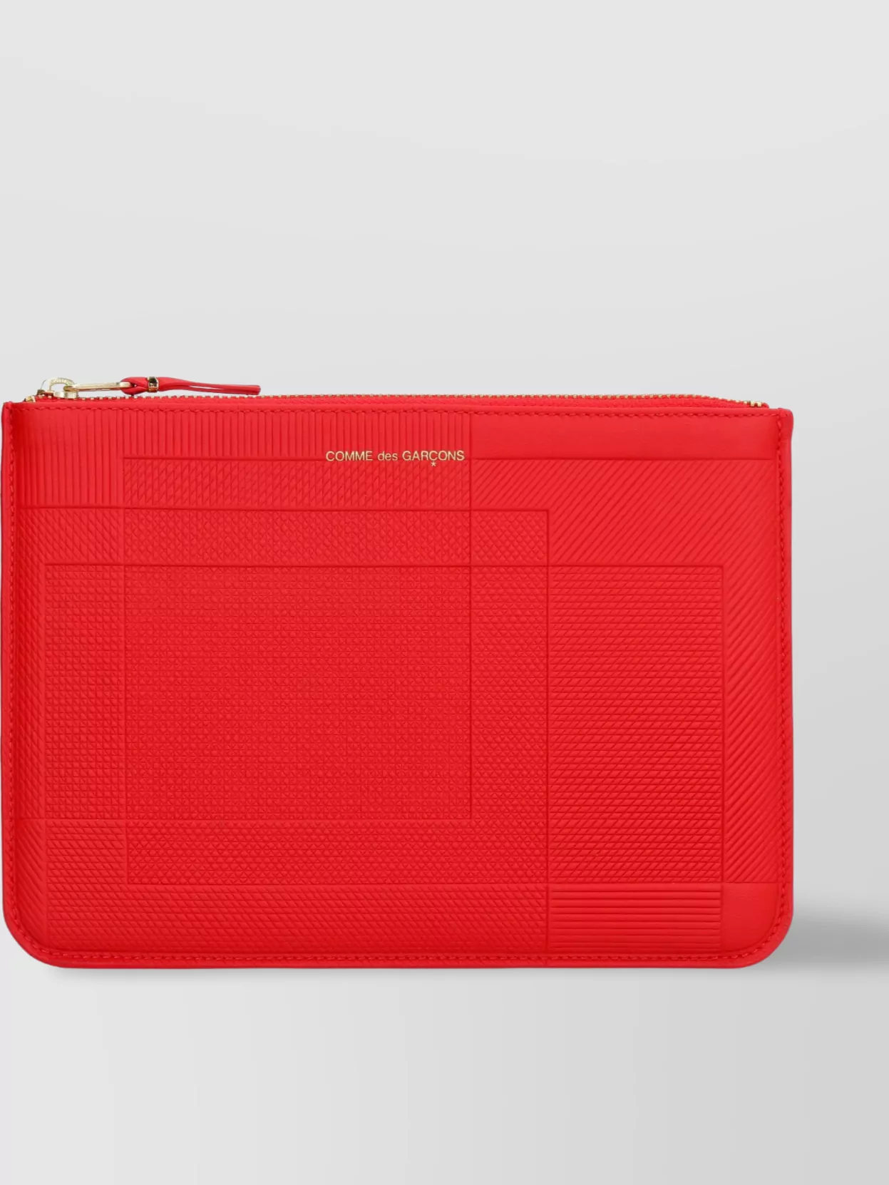 Comme Des Garçons Metal Hardware Rectangular Leather Pouch
