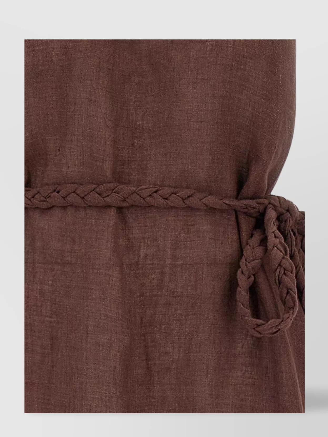Manebi "tulum" Linen Wrap Dress With Hand-woven Belt