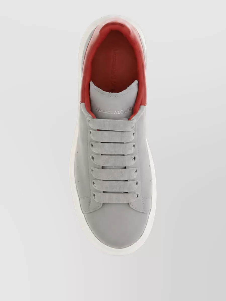 Alexander Mcqueen Leather Platform Lace-Up Sneakers