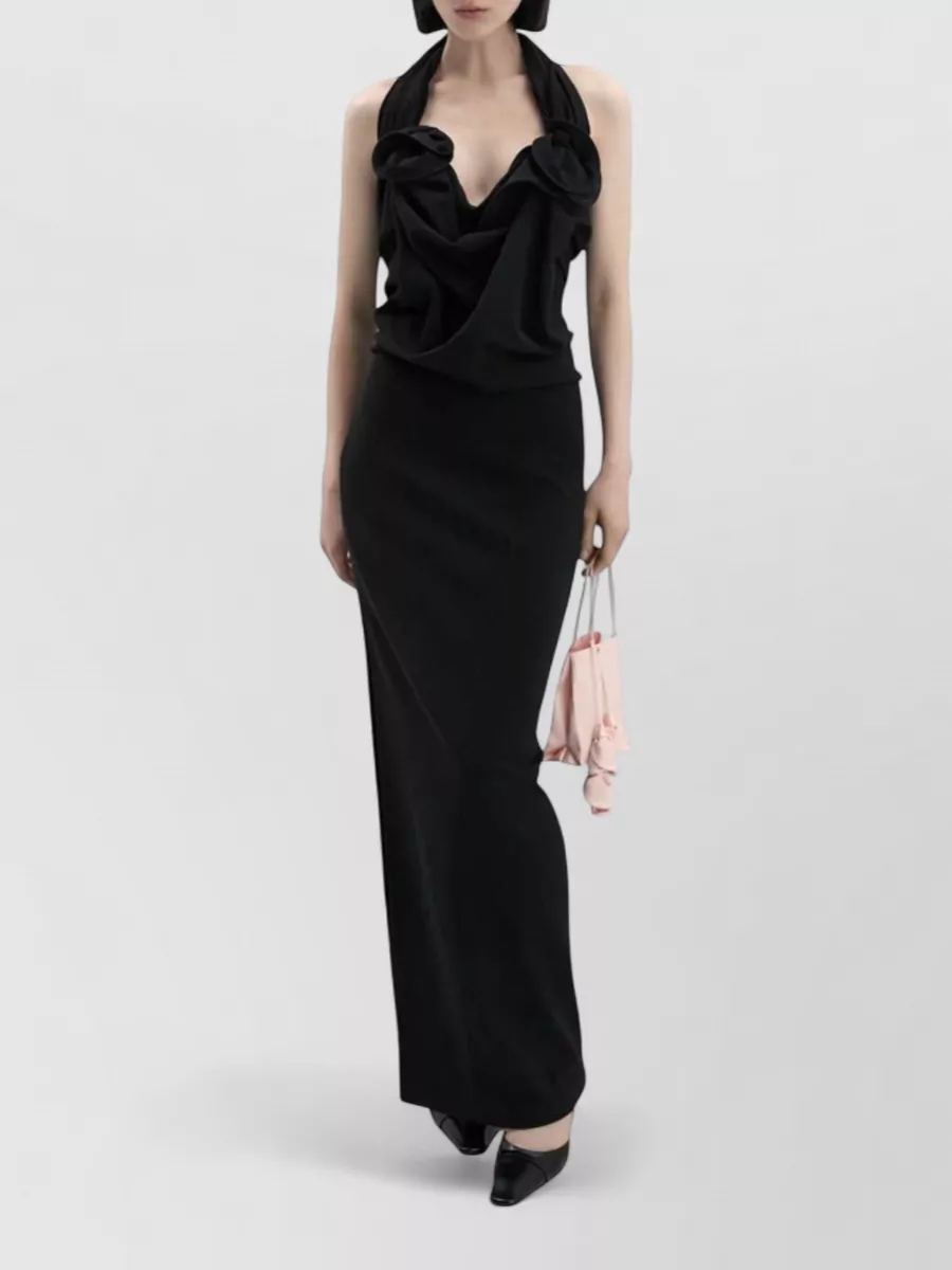 Magda Butrym draped halterneck maxi dress