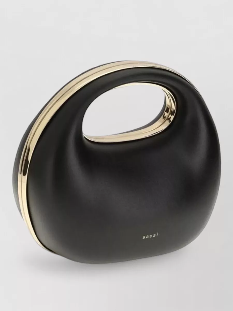 Sacai Calf Leather Rigid Clutch Bag