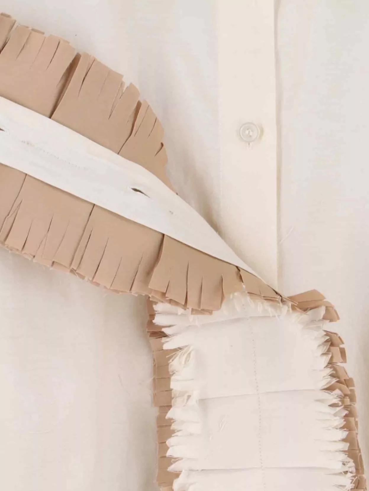 Marni Fringed Collared Top Long Sleeves
