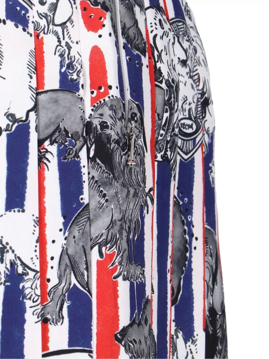 Thom Browne Silk High-Rise Pleated Maxi Skirt
