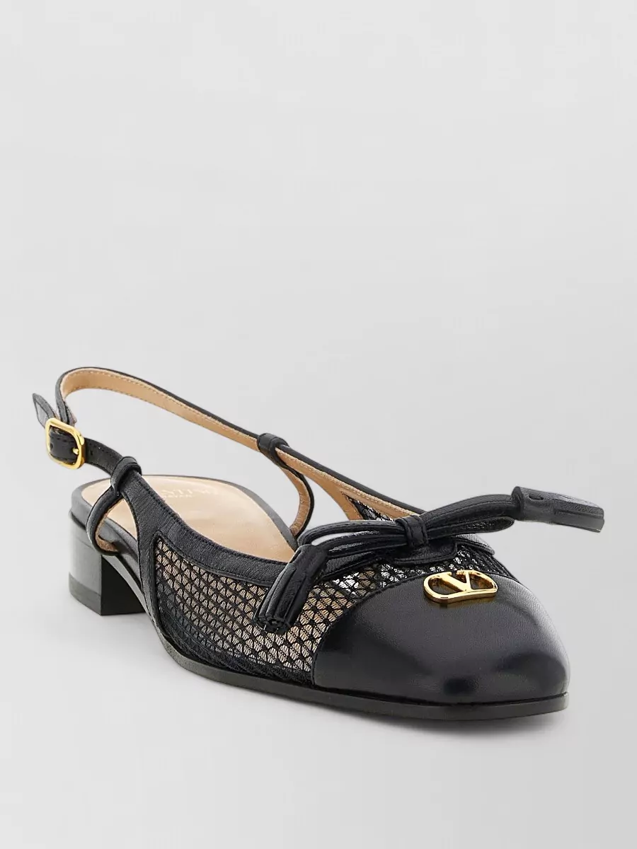 Valentino Garavani Leather Slingback Ballerina Shoes