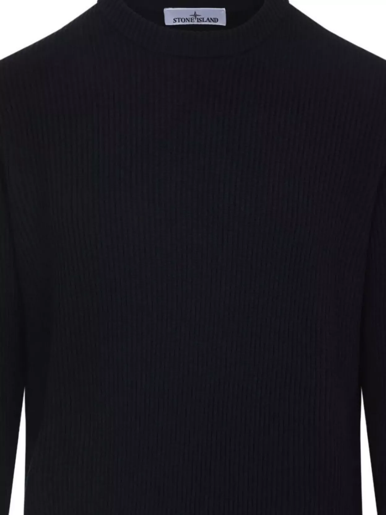 Stone Island Ribbed Wool Turtleneck Sweater Clothing In Blue