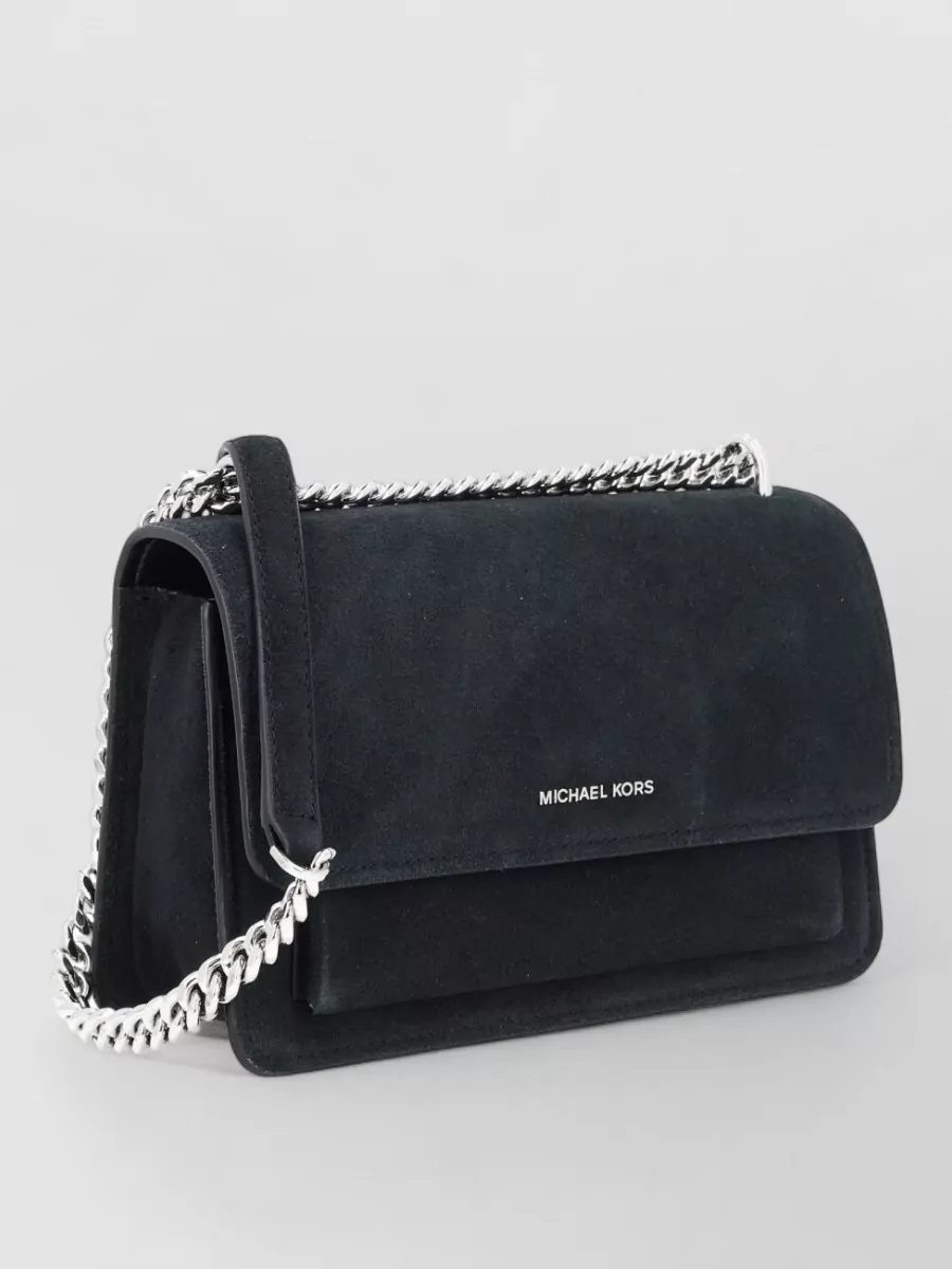 Michael Kors Suede Shoulder Bag Chain Strap