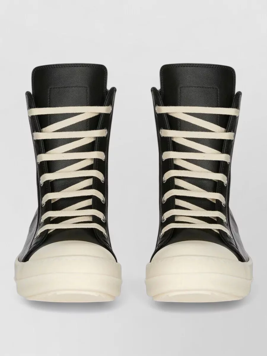 Rick Owens leather high-top ankle boots