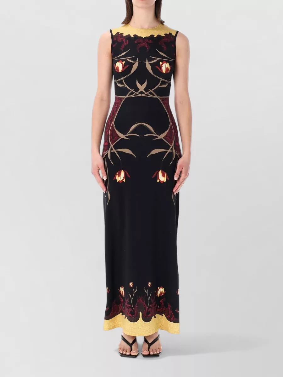 Marine Serre floral-print sleeveless maxi dress