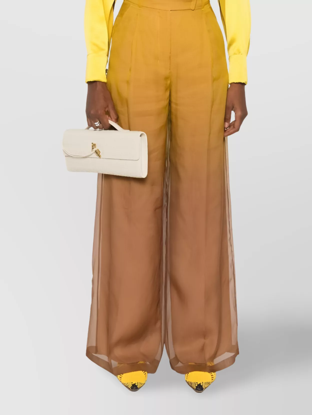 Max Mara Pleated Long Sleeve Shirt With Pointed Collar