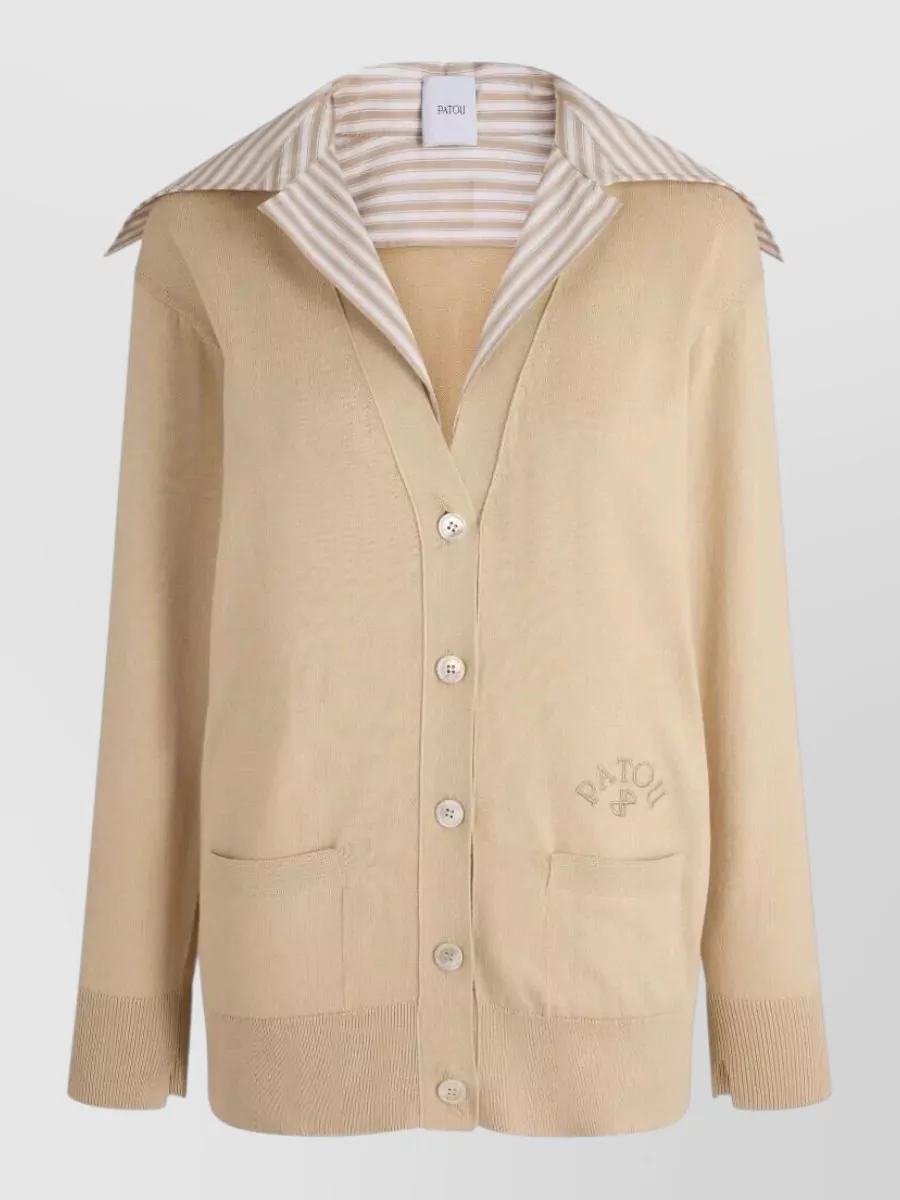 Patou cotton collar cardigan