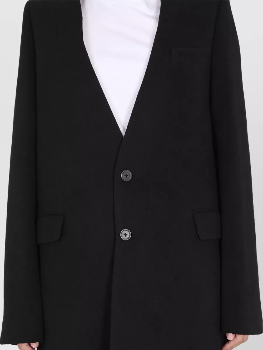 Ann Demeulemeester wool single breasted coat