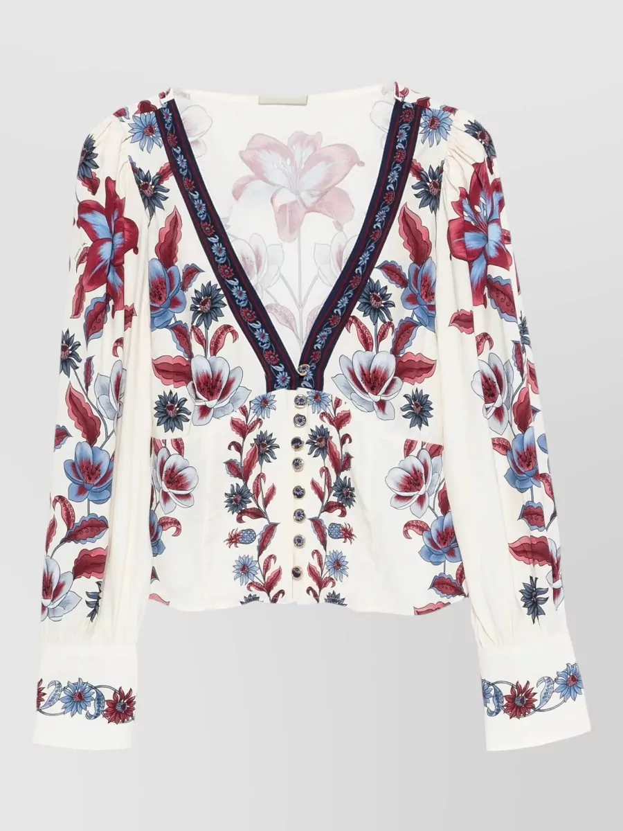 Farm Rio Long-sleeve knitted top
