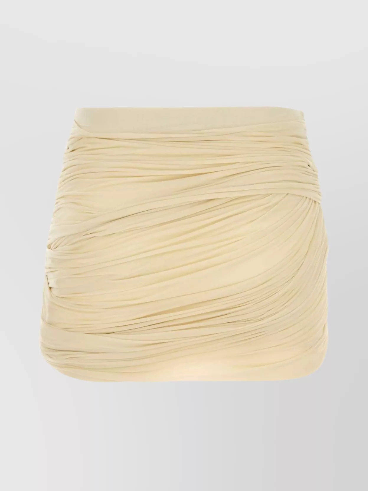 Magda Butrym Draped Mini Skirt Featuring Ruched Design In Neutral