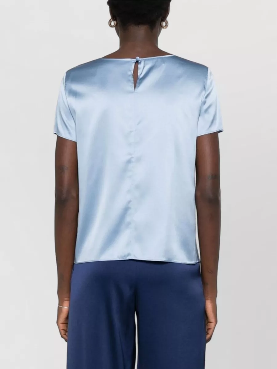 Emporio Armani Silk Satin Short-Sleeve T-Shirt