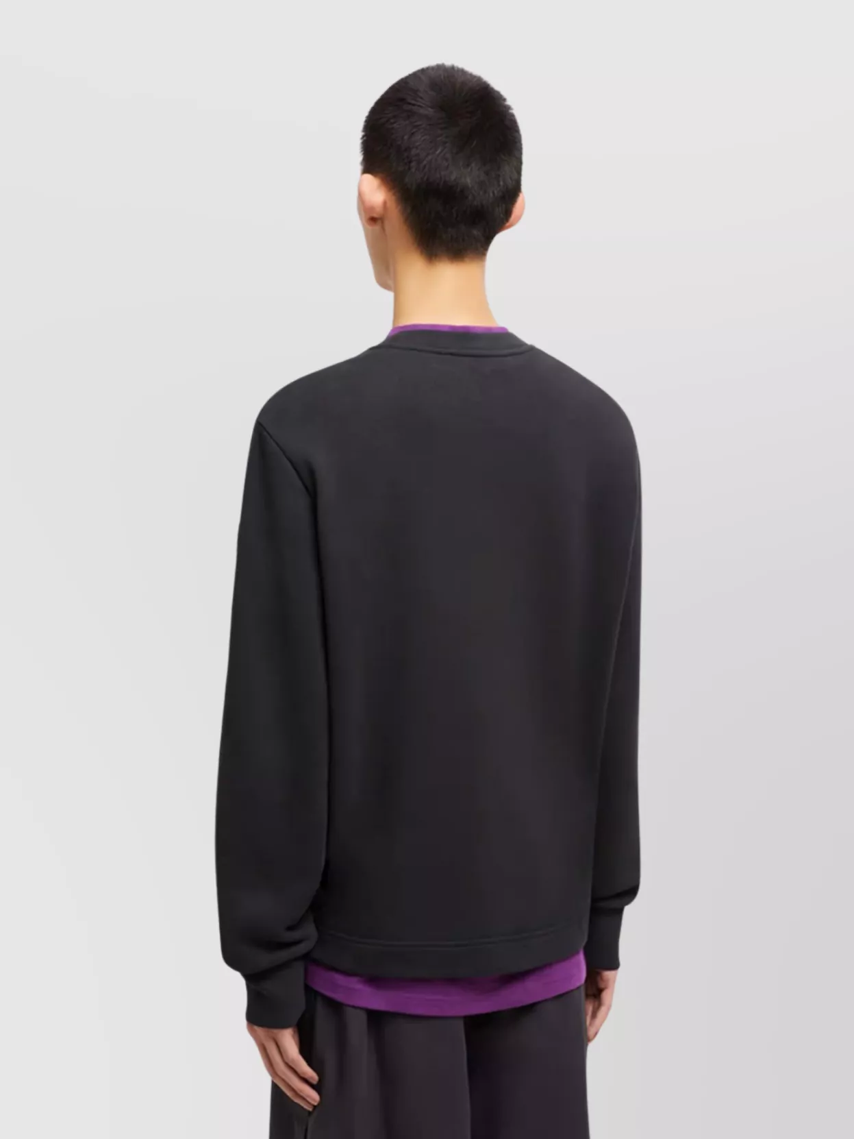 Moncler Logo Cotton Crew Neck Sweatshirt