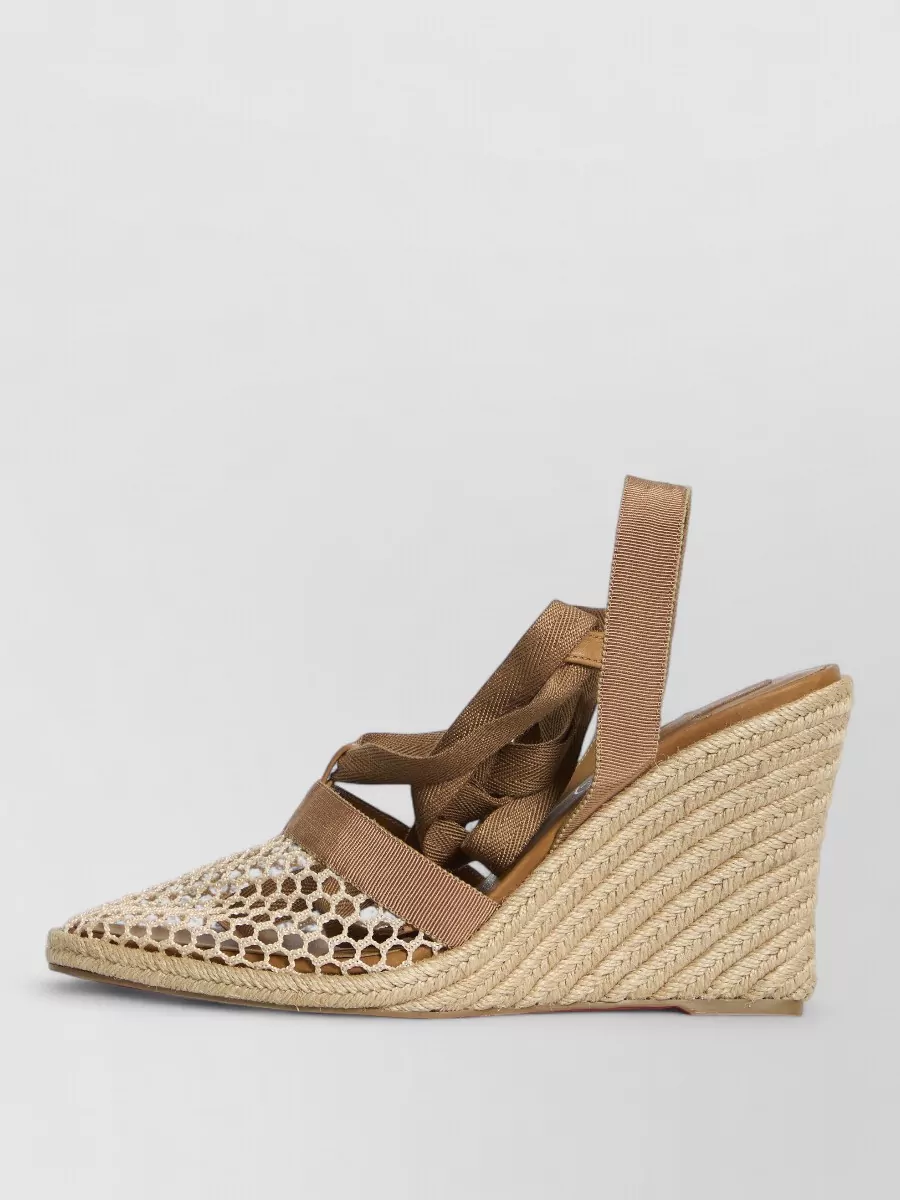 Christian Louboutin Mesh Espadrille Sandals