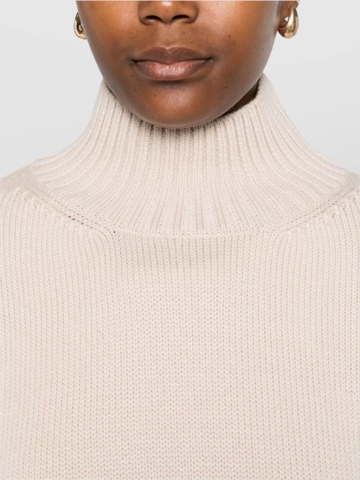 Fabiana Filippi Wool Turtleneck Sweater With Dropped Shoulders