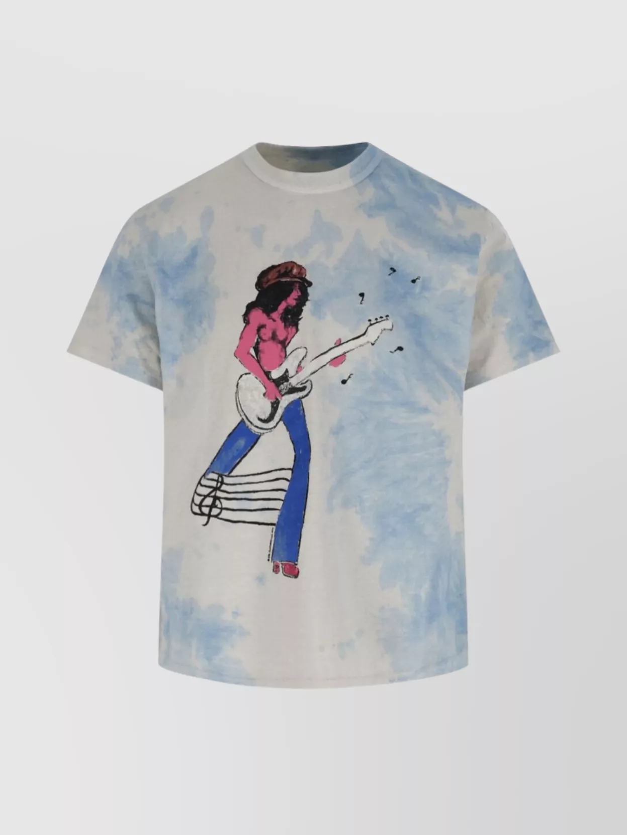 Erl Graphic Print Tie-dye Crew Neck Top