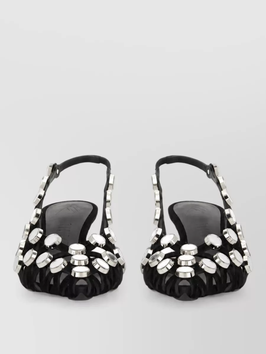 The Attico Leather Slingback Mules