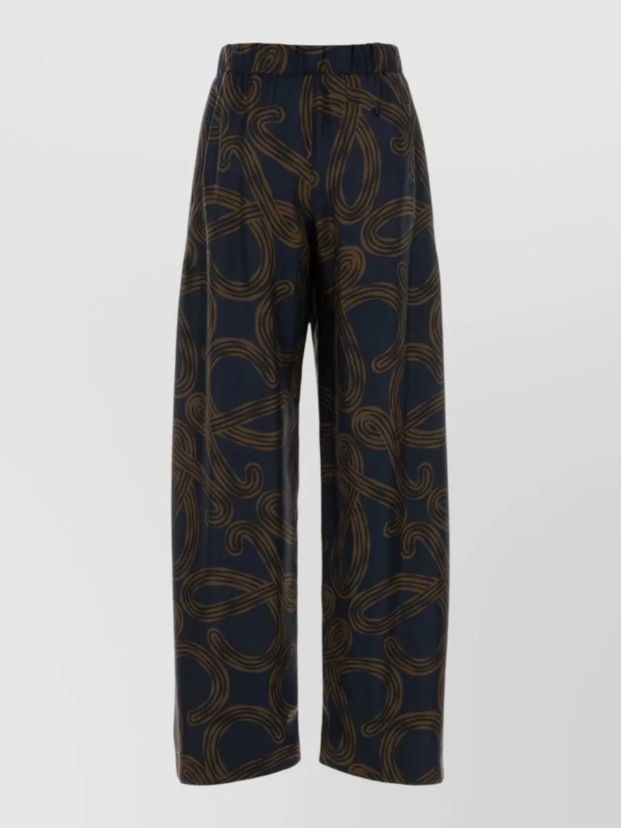 Loewe Paula's Ibiza Silk Printed Wide-Leg Pants