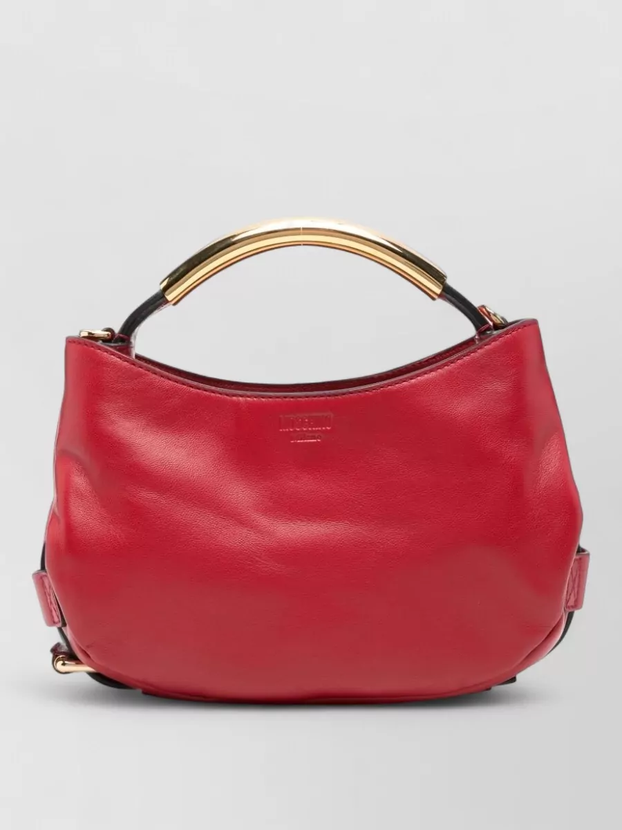 Moschino leather clutch bag