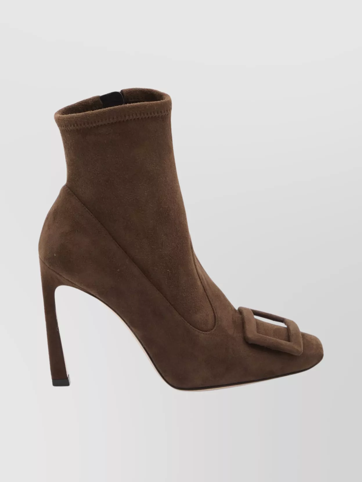 Roger Vivier Suede Ankle Boots Trompette Heel