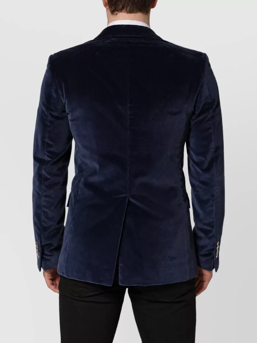 Dolce&Gabbana Velvet Single Breasted Blazer Jacket