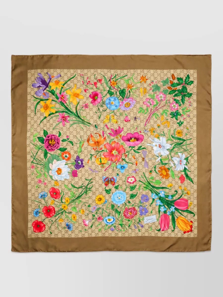 Gucci silk printed scarf