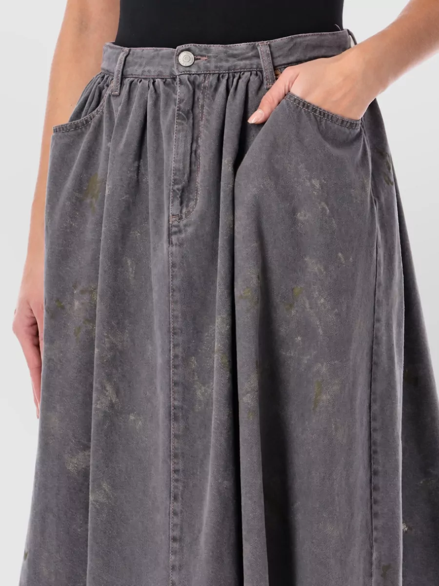 Mm6 Maison Margiela Denim Wide Skirt
