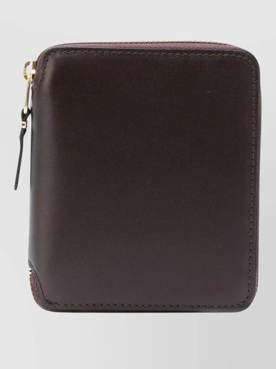 Comme Des Garçons Leather Wallet Featuring Zip-Around Design