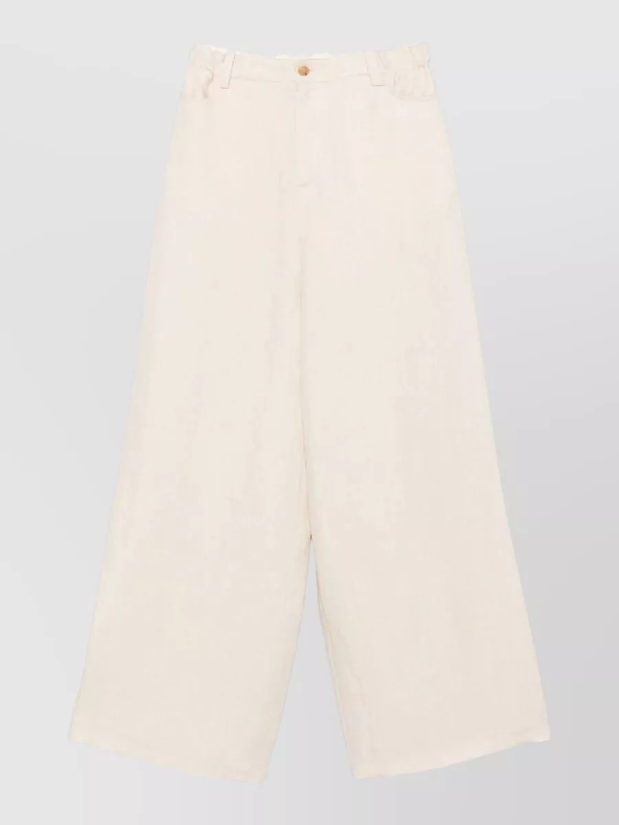 Alysi Linen Wide-Leg Trousers