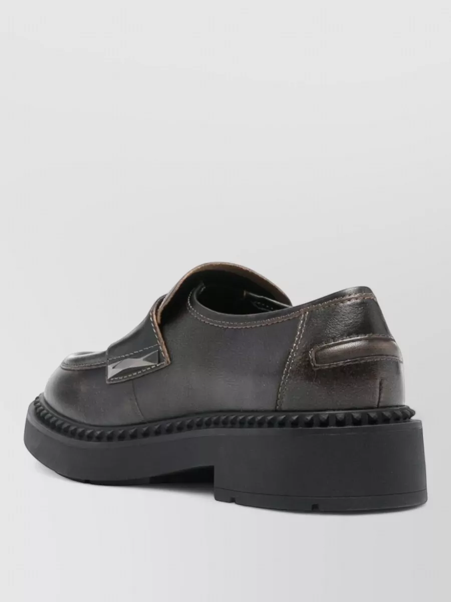 Ash Leather Medusa Loafers