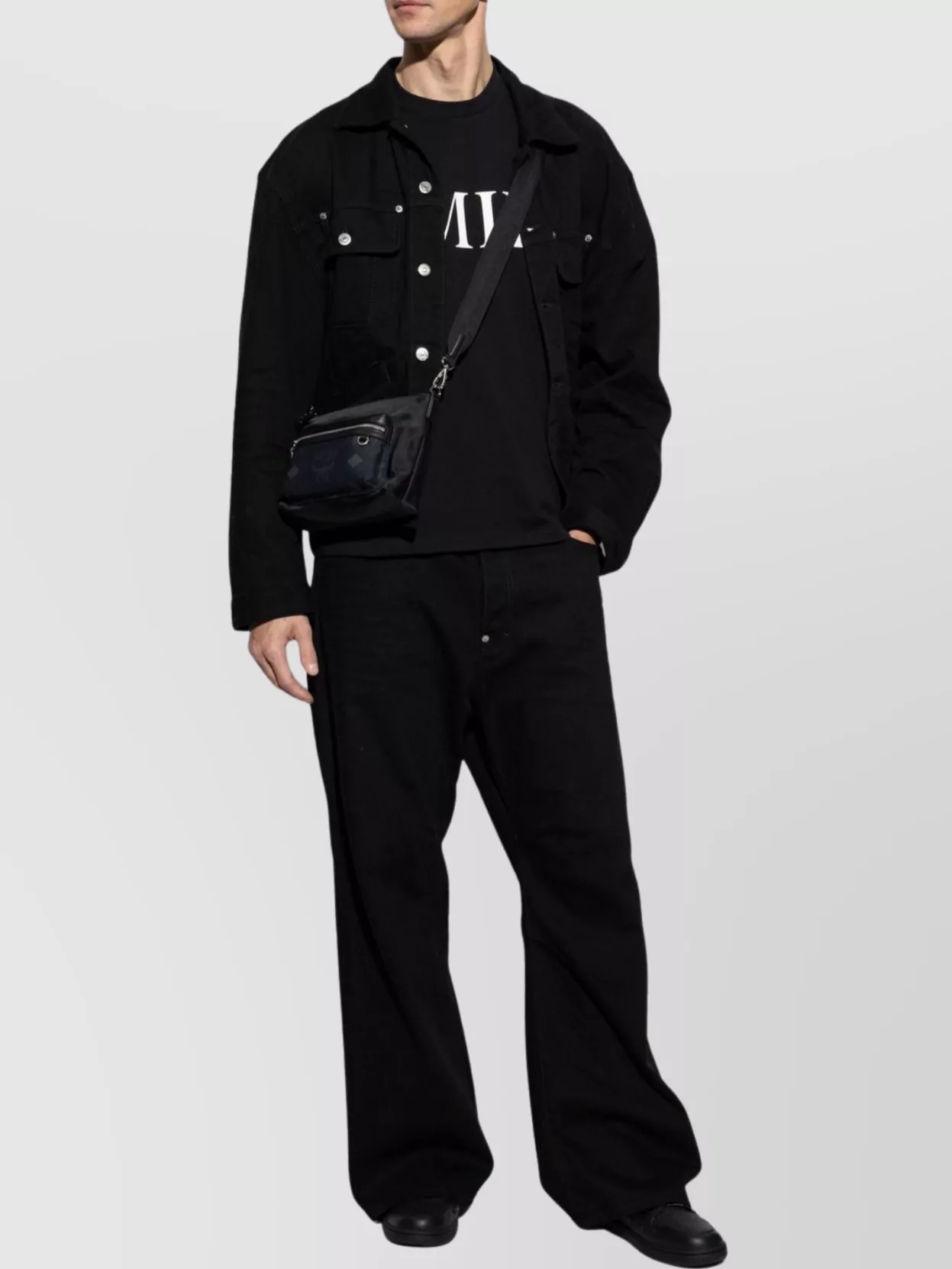 Amiri Snake Print Crew Neck Long Sleeve T-Shirt