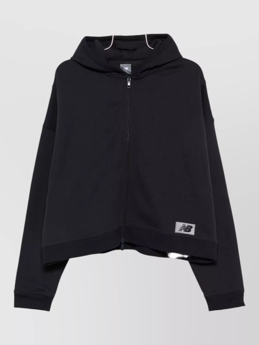 New Balance ribbed cotton hoodie