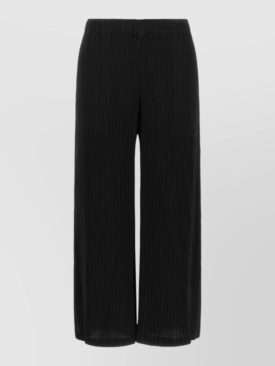 Issey Miyake pleated high-rise cropped wide-leg trousers