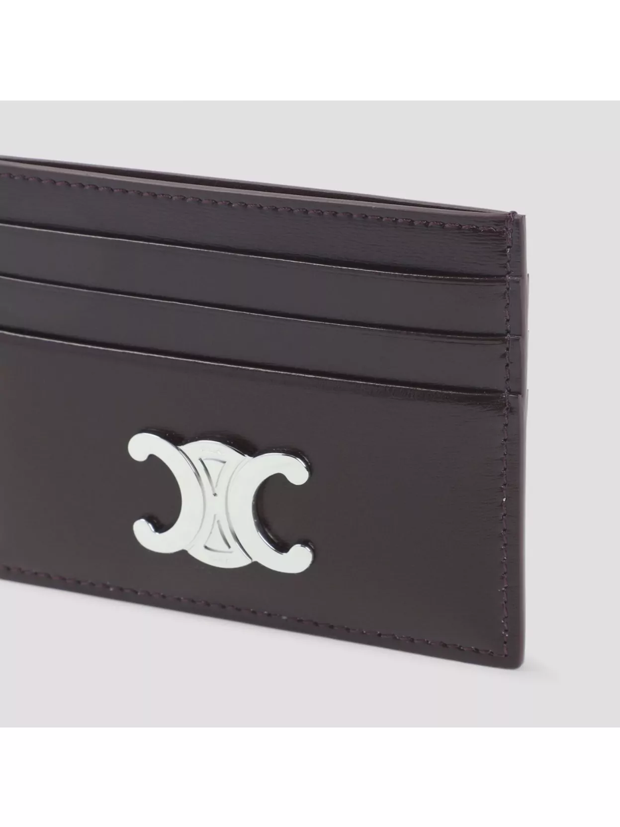 Celine Triomphe Card Holder With Metal Logo Accent