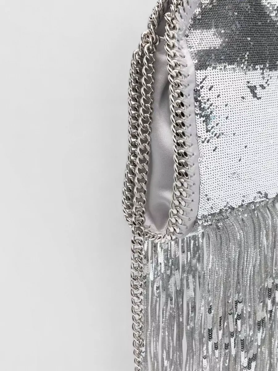 Stella Mccartney Falabella Tiny Sequin Fringe Shoulder Bag