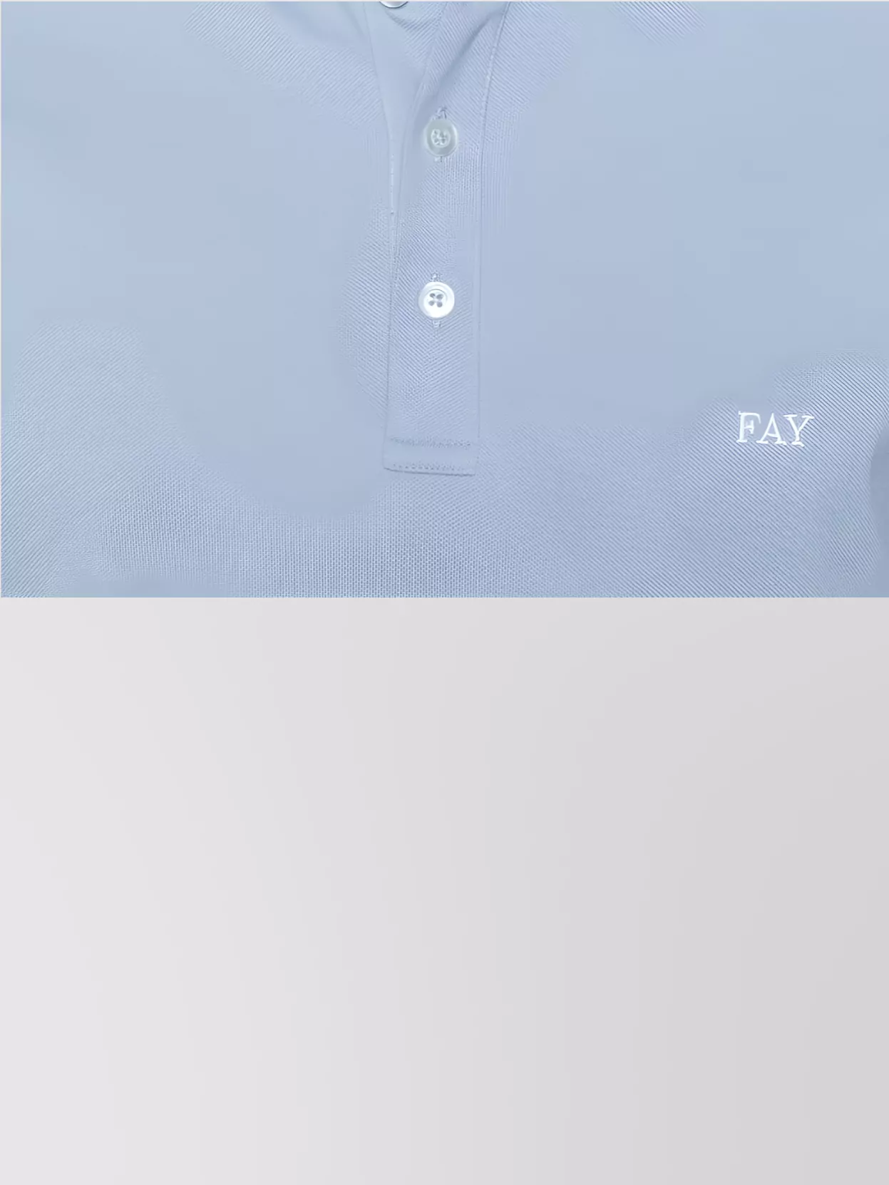 Fay Polo Shirt With Contrasting Collar And Short Sleeves