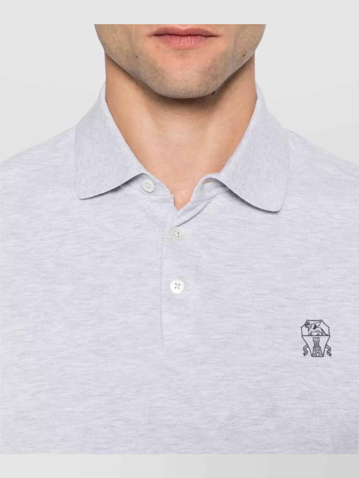 Brunello Cucinelli Cotton Logo Polo Shirt