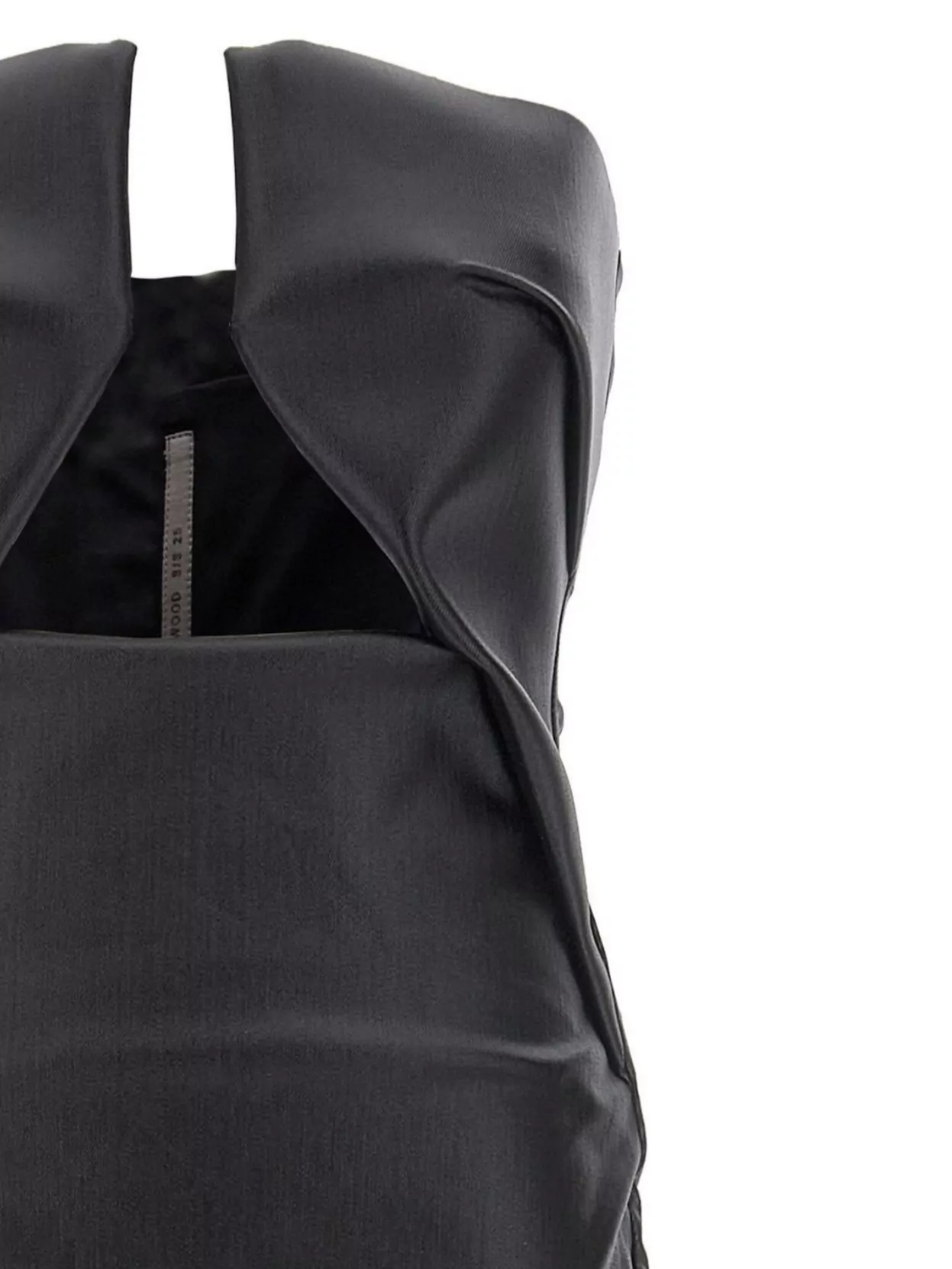 Rick Owens Form-fitting Black Evening Dress With Cutout Neckline
