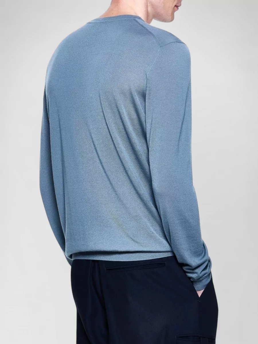 Giorgio Armani Crew Neck Knit Sweater Long Sleeves