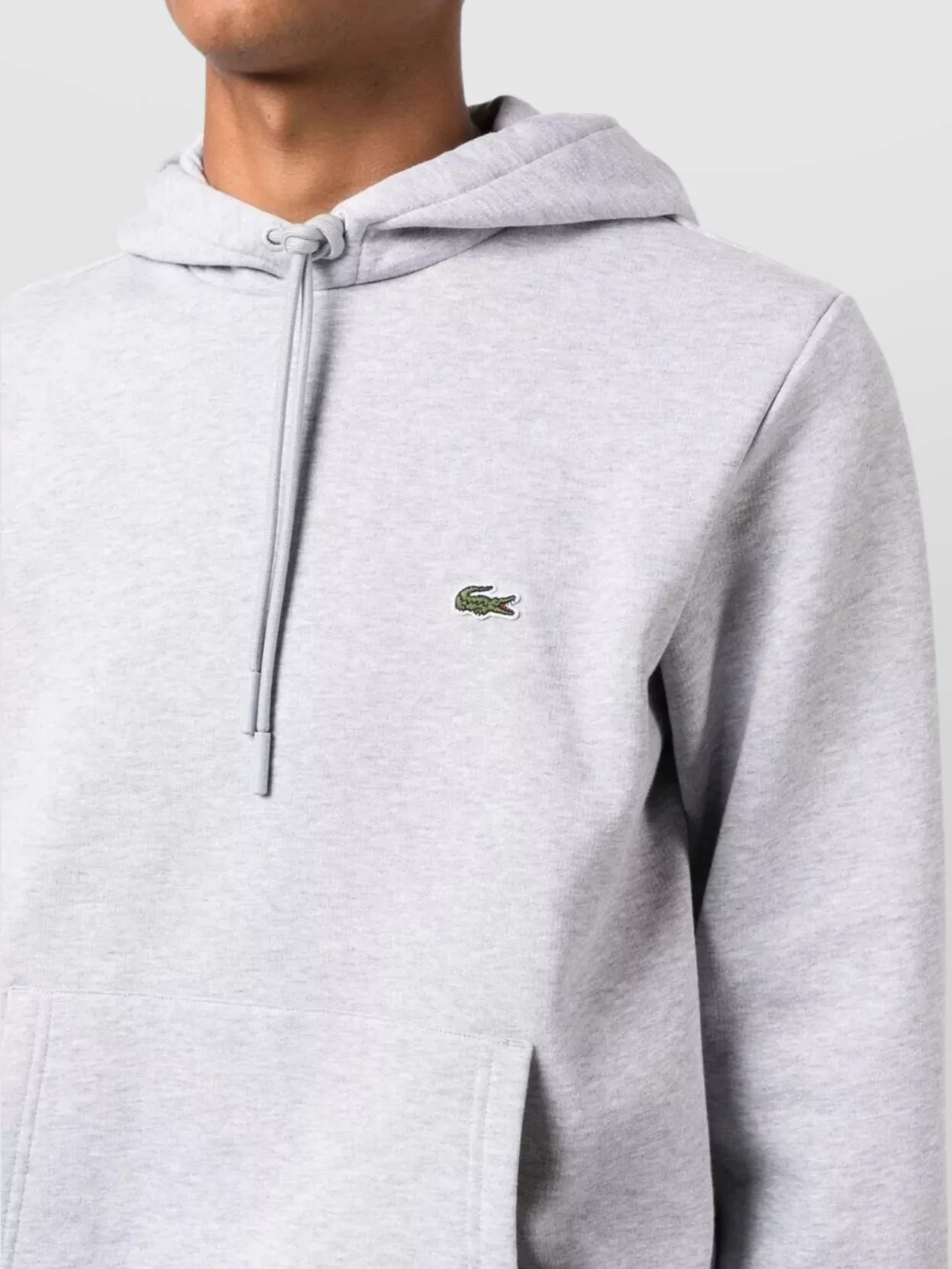 Lacoste Fleece Hoodie With Drawstring And Pocket