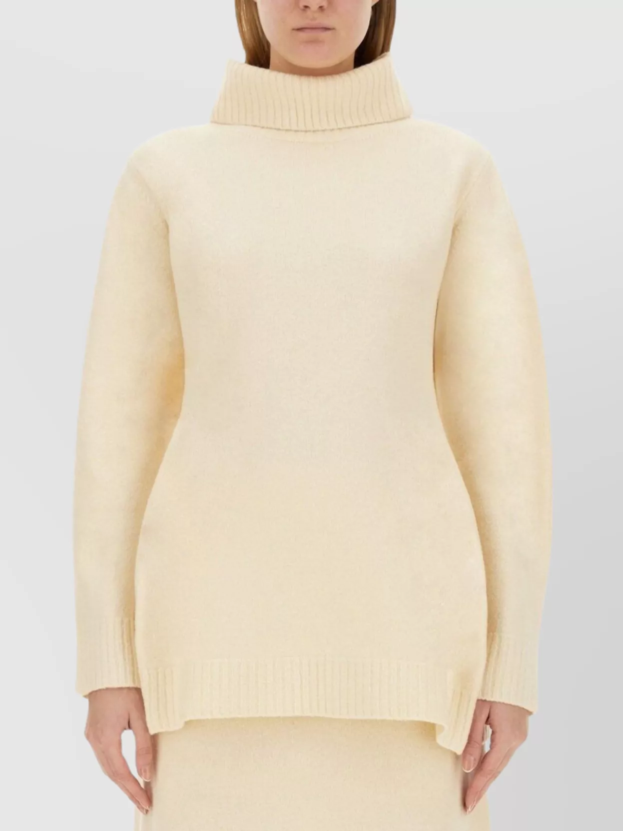 Jil Sander Knit Turtleneck Top Open Back