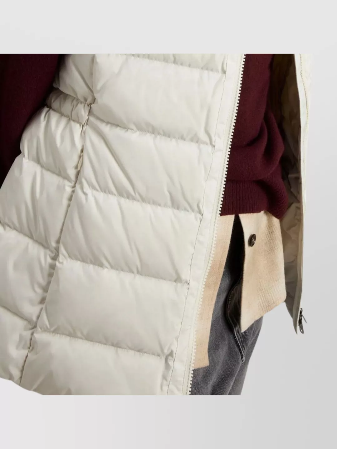 Woolrich Microfiber Padded Vest High Collar