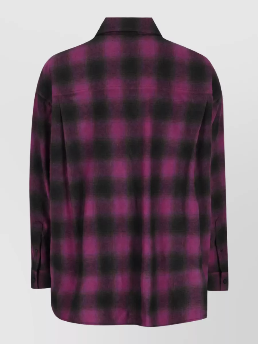 Balenciaga Checked Relaxed-Fit Wool Shirt