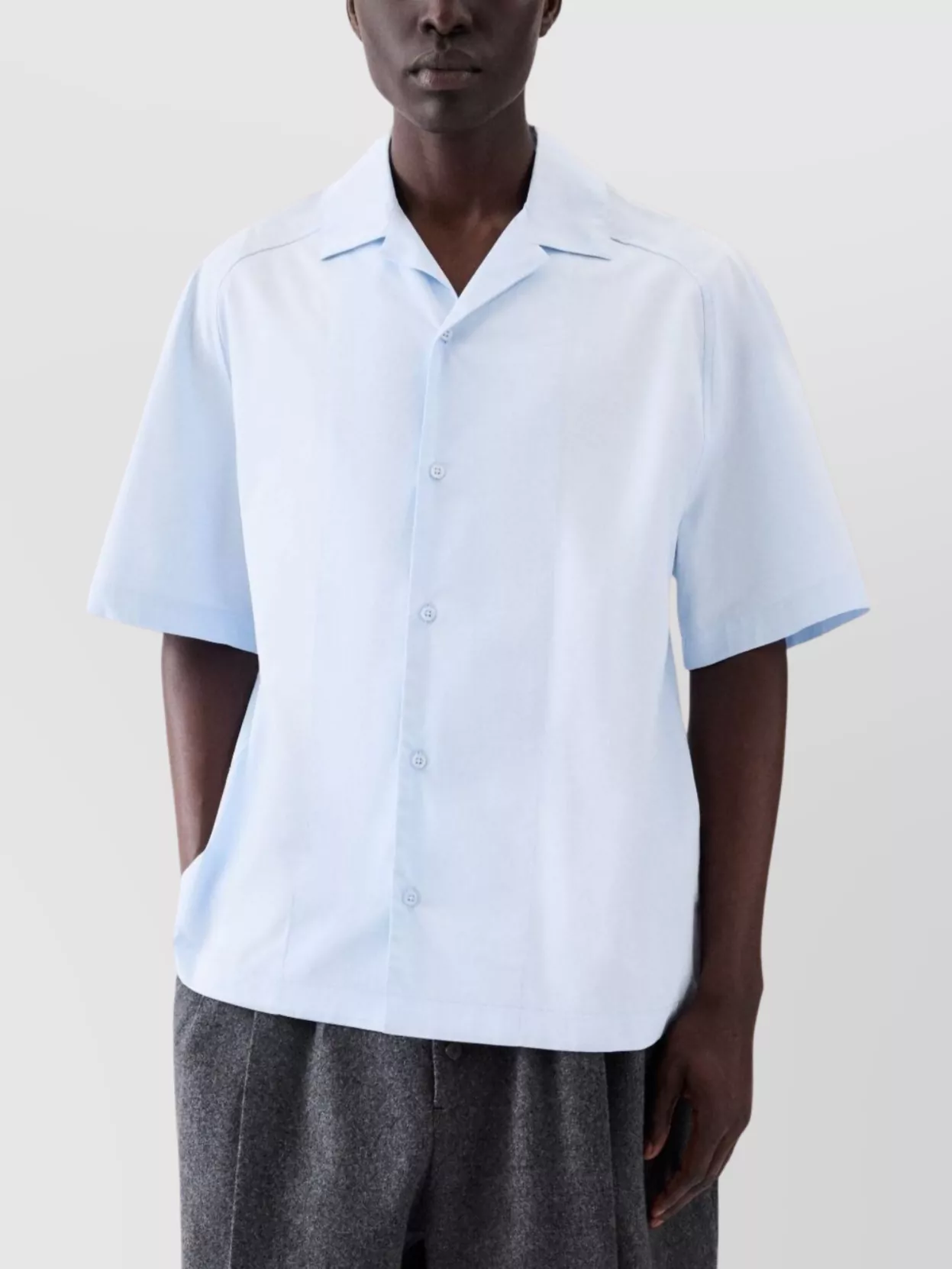 Jacquemus Back Embroidery Short Sleeve Spread Collar Shirt