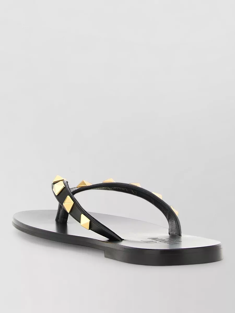 Valentino Garavani Leather Rockstud Thong Sandals