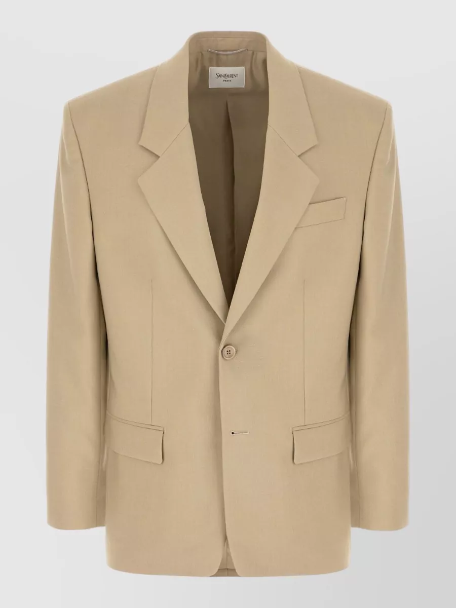 Saint Laurent wool silk single-breasted blazer