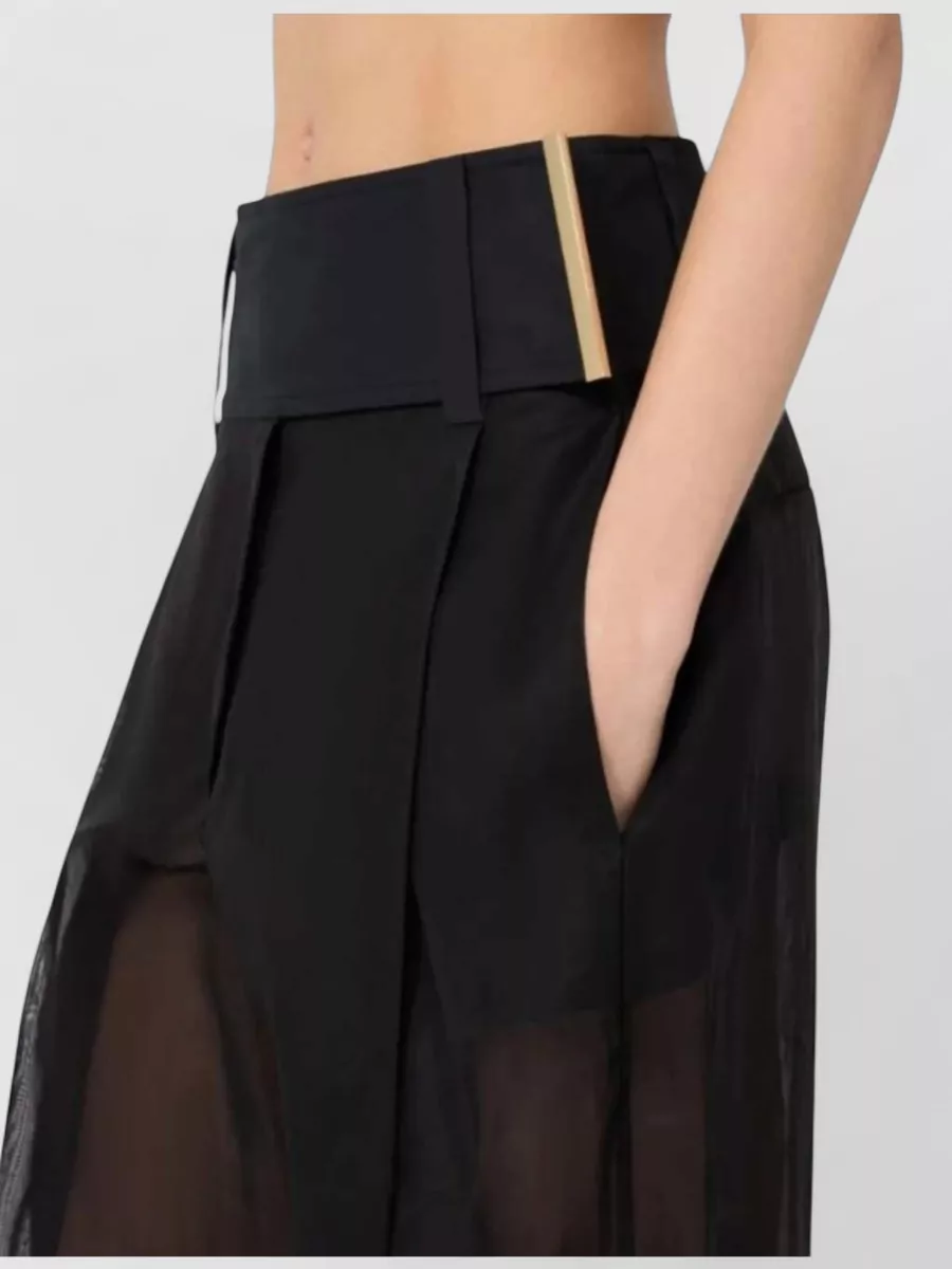 Sportmax Semi-Sheer Wide-Leg Trousers