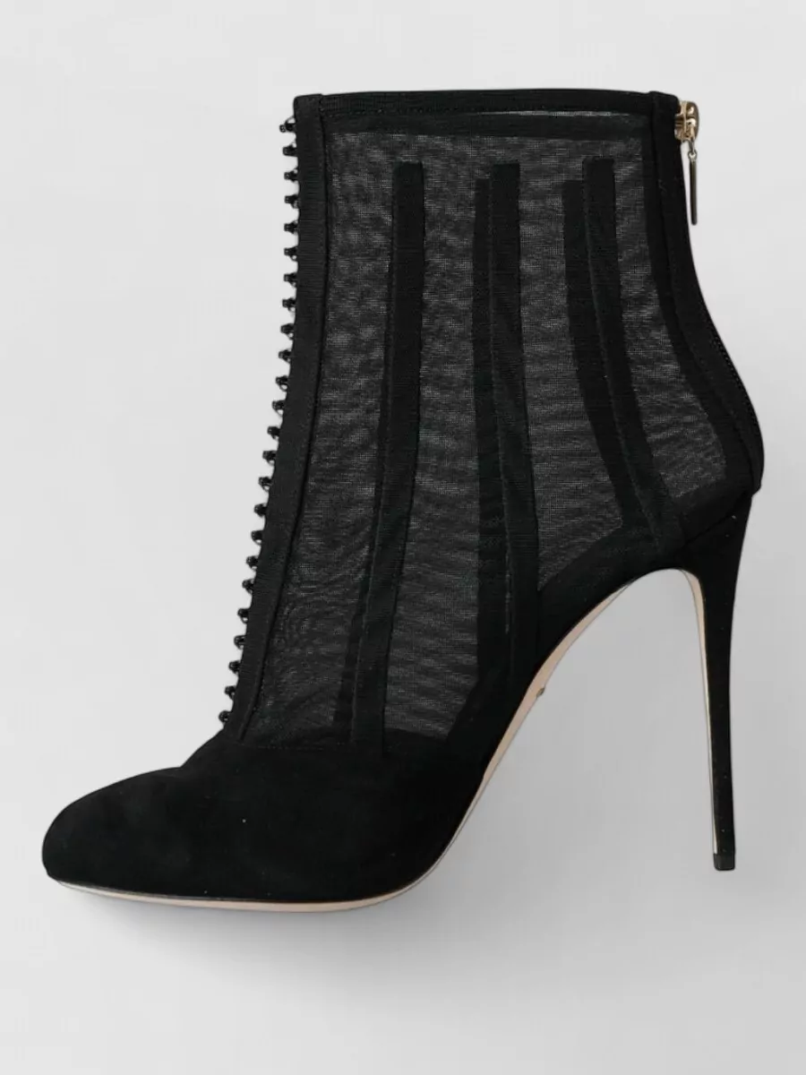 Dolce&Gabbana Suede Mesh Ankle Boots